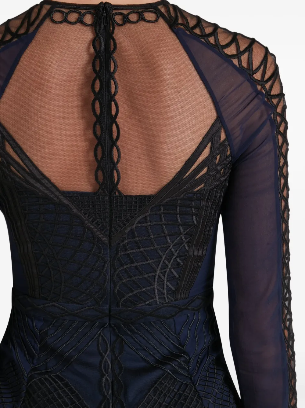 Temperley London Ariel midi-jurk Blauw