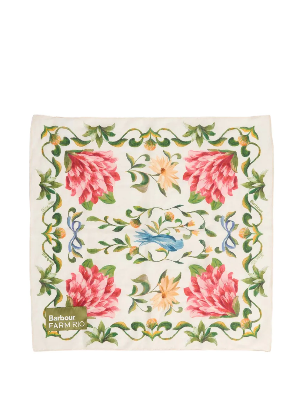 Barbour Barbour FARM Rio Azelia floral-print scarf - Toni neutri