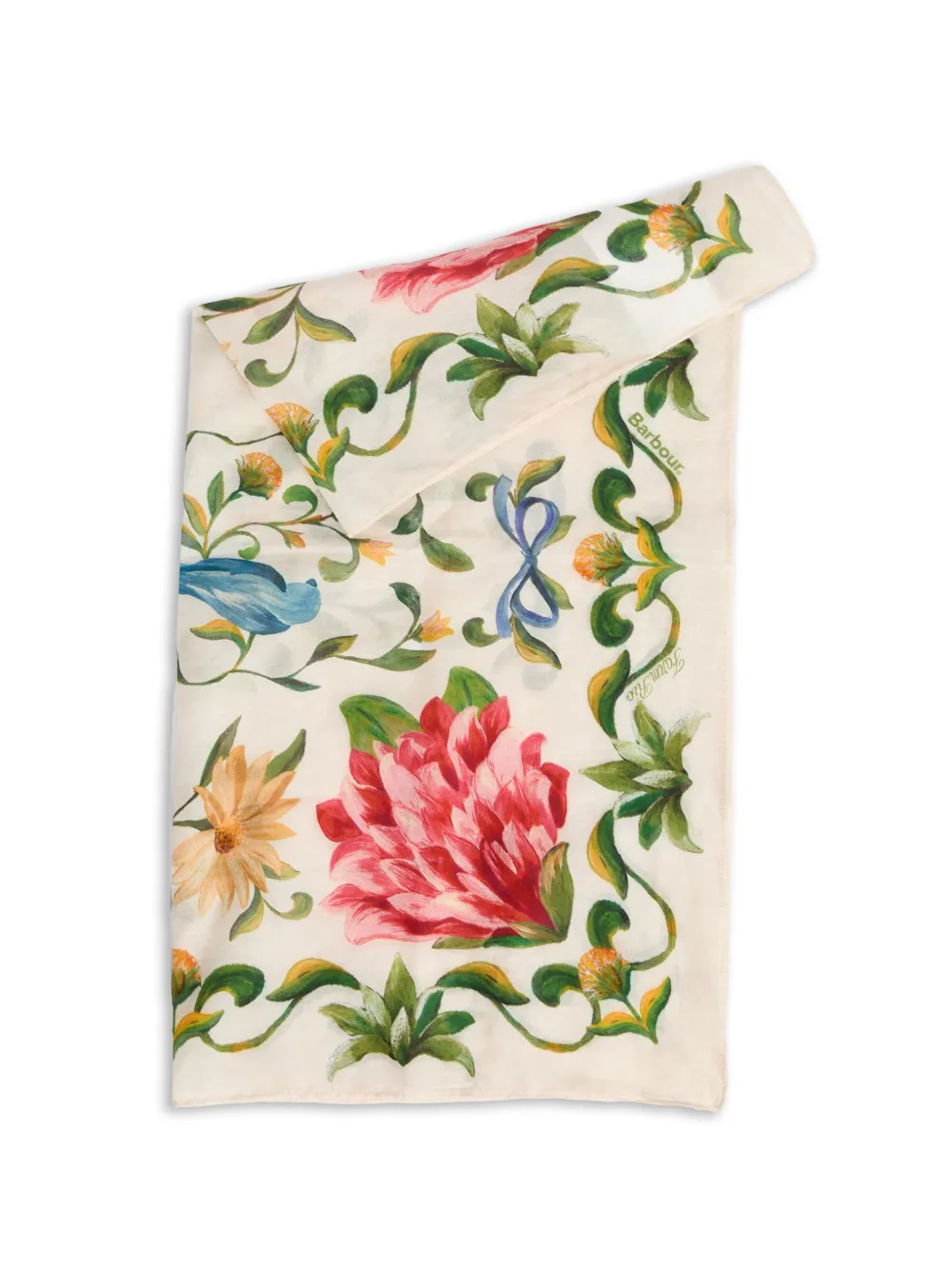 Barbour FARM Rio Azelia sjaal met bloemenprint Beige