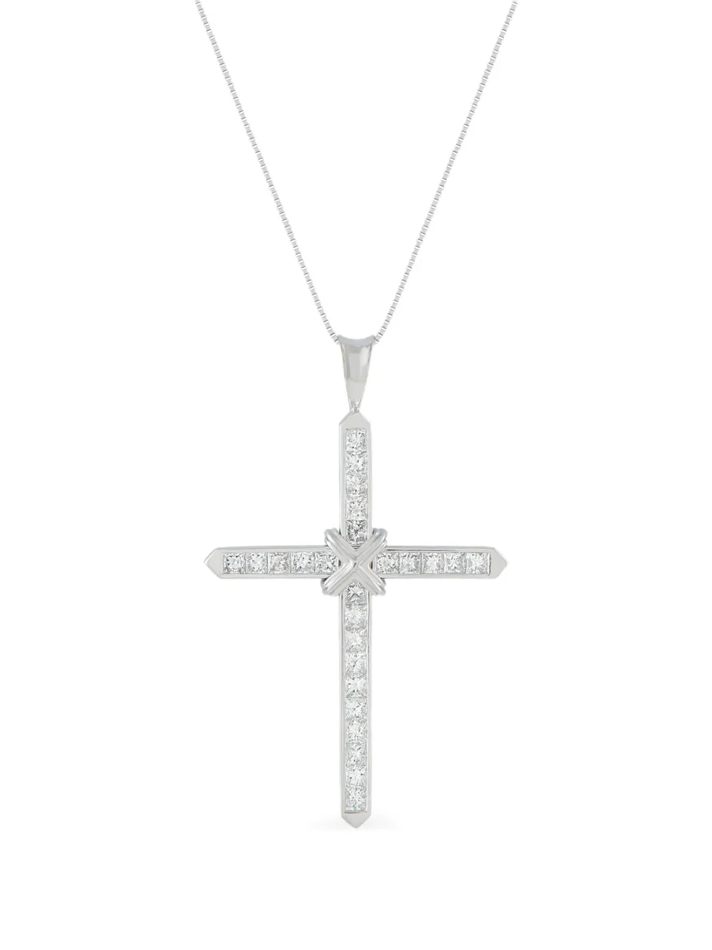 LB Exclusive diamond cross necklace - Argento