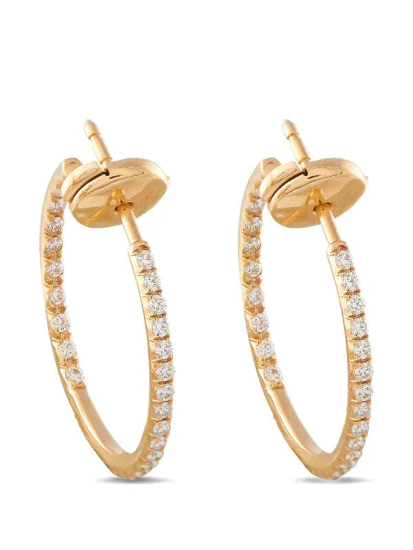 Tiffany & Co. Pre-Owned Metro ダイヤモンド フープピアス | ゴールド 