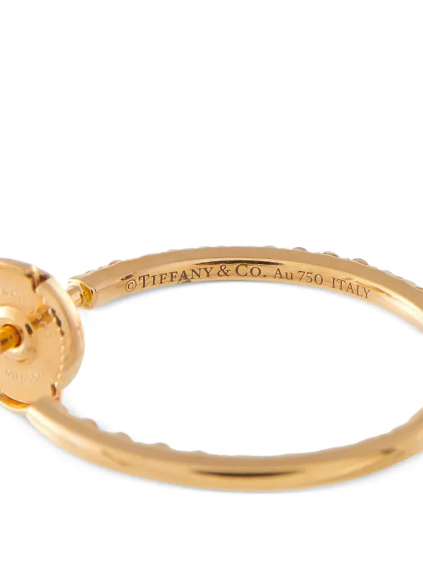 Tiffany & Co. Pre-Owned Metro ダイヤモンド フープピアス | ゴールド 