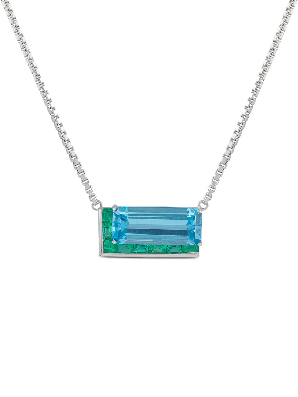 LB Exclusive topaz and emerald necklace - Argento