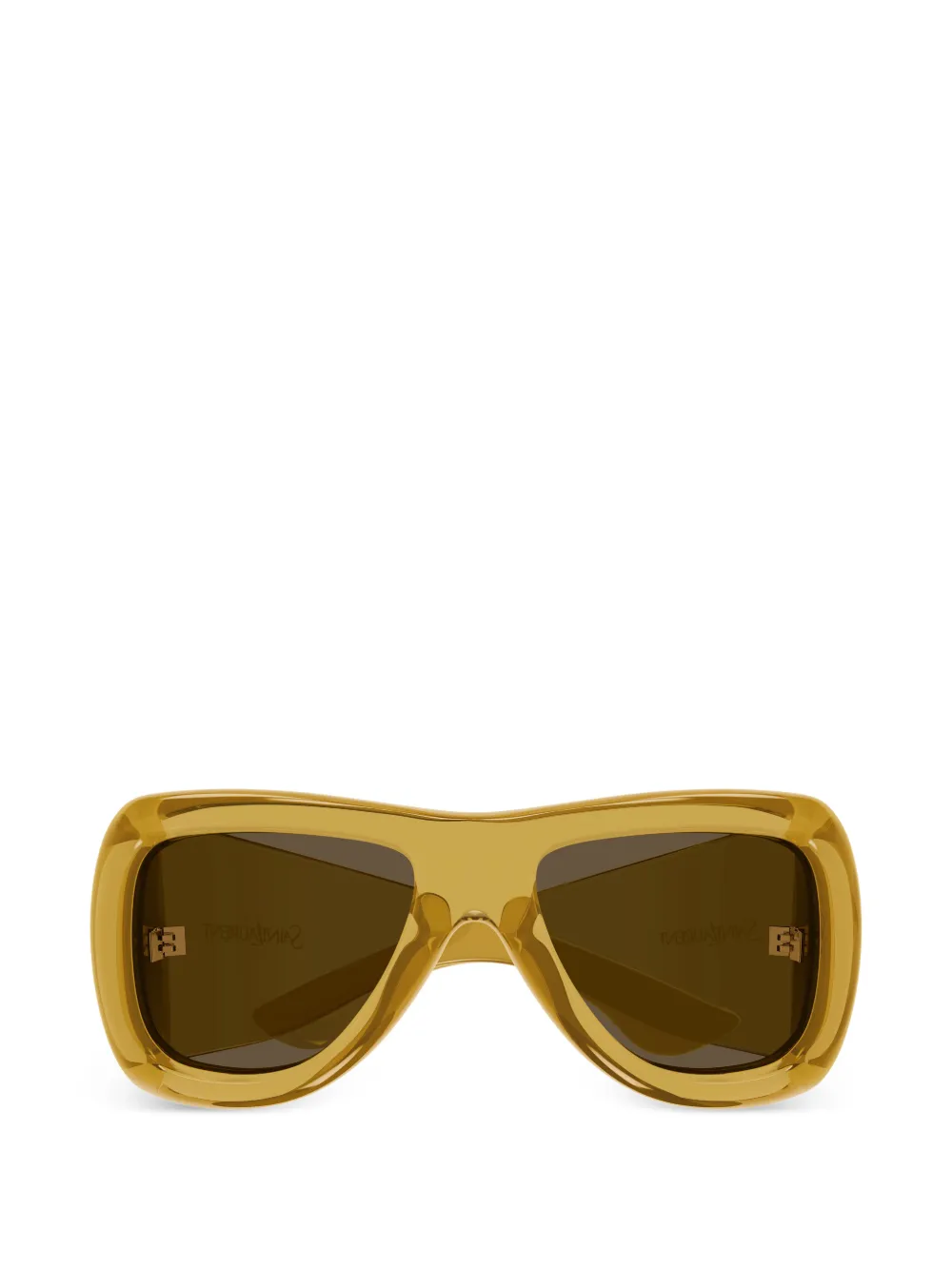Saint Laurent Howl Oversized Sunglasses In Yellow