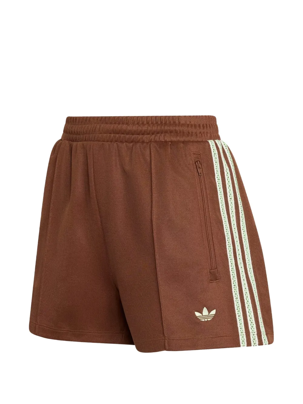 adidas Summer Glow side-stripe logo-embroidered shorts - Brown