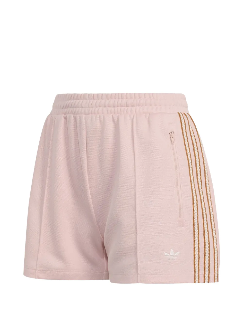 adidas crochet-stripe shorts - Rosa