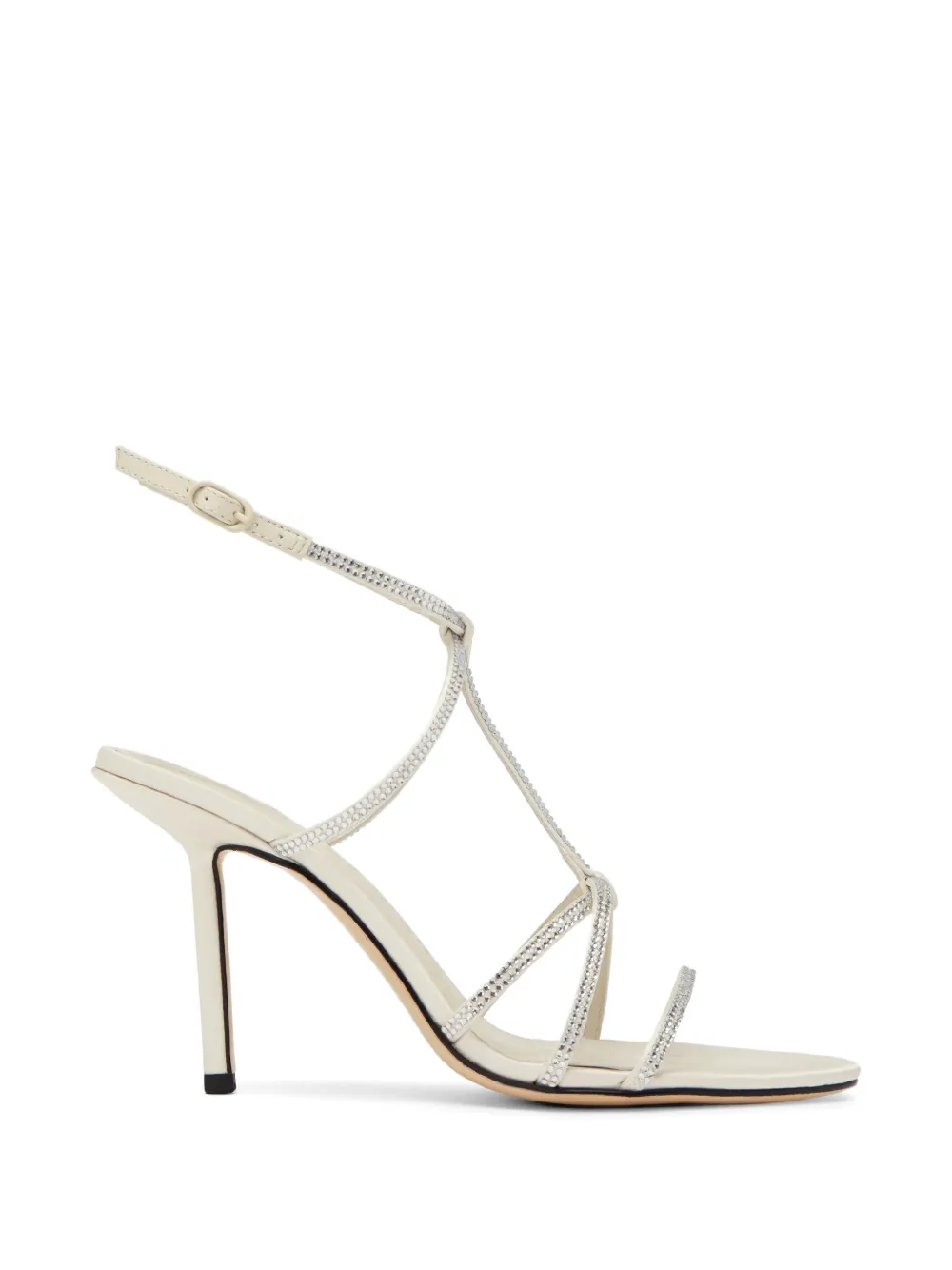 Studio Amelia Minuit Diamante-embellished Sandals In Neutral
