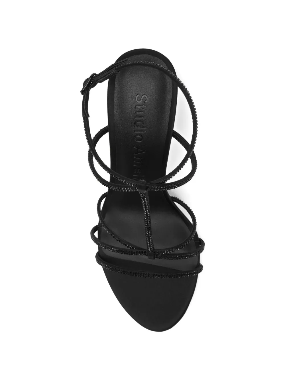 Studio Amelia Minuit sandalen verfraaid met diamant Zwart
