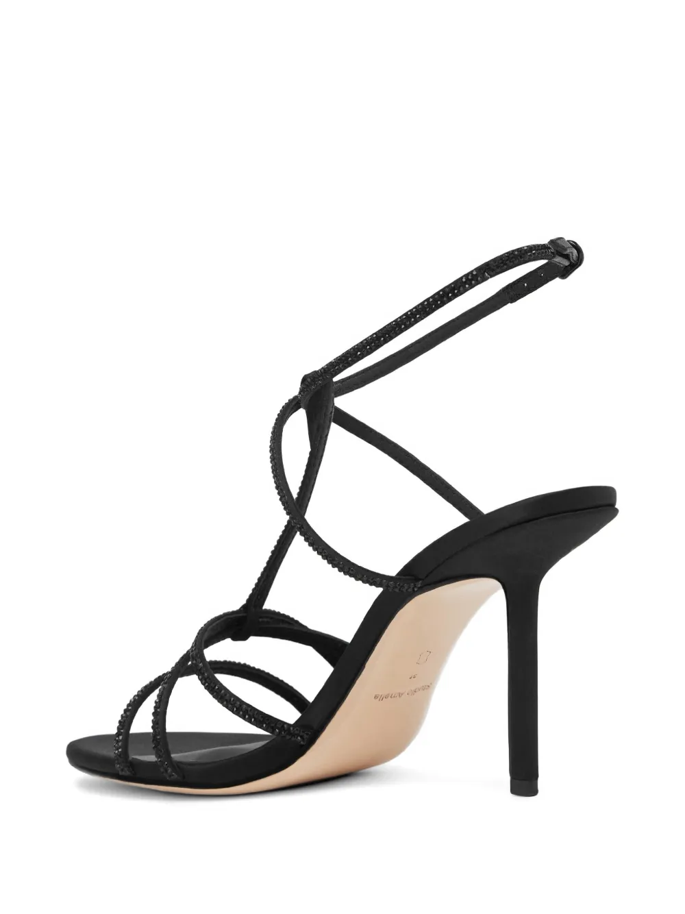 Studio Amelia Minuit sandalen verfraaid met diamant Zwart