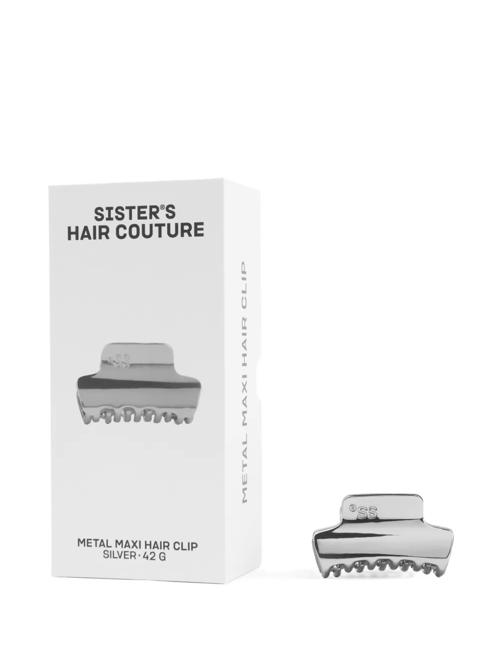 Sister’s Aroma maxi logo-engraved hair clip - Argento