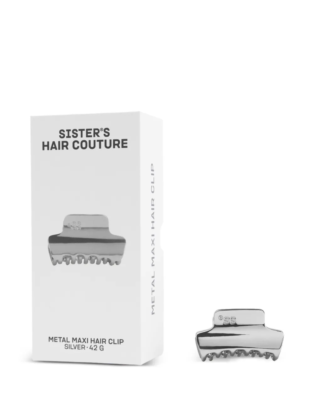 Sister’s Aroma maxi logo-engraved hair clip - Argento