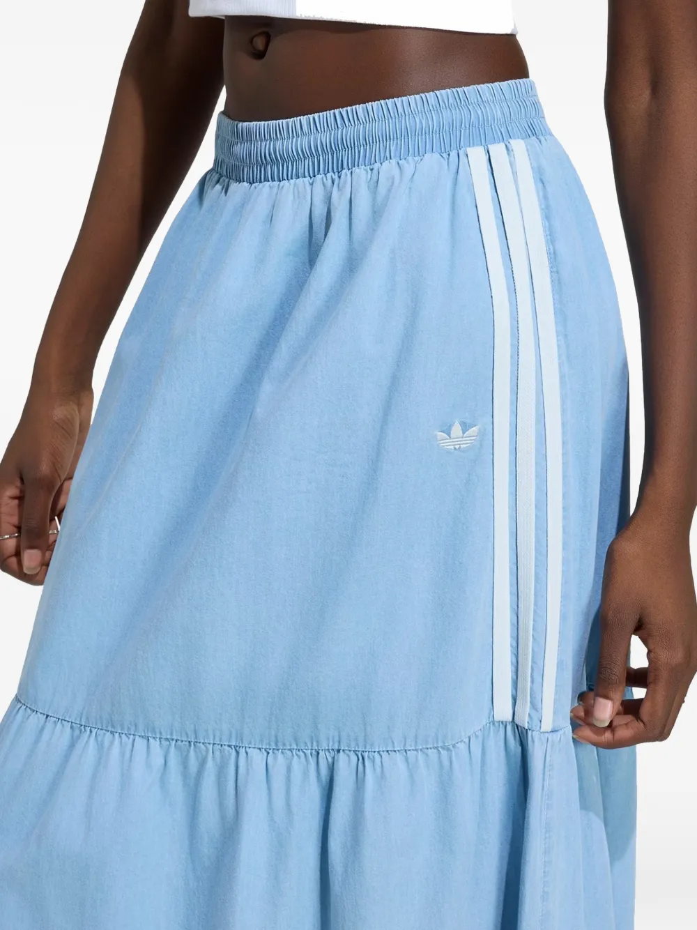 Adidas Gonna Lunga Summer Glow Con Balze - Blu 