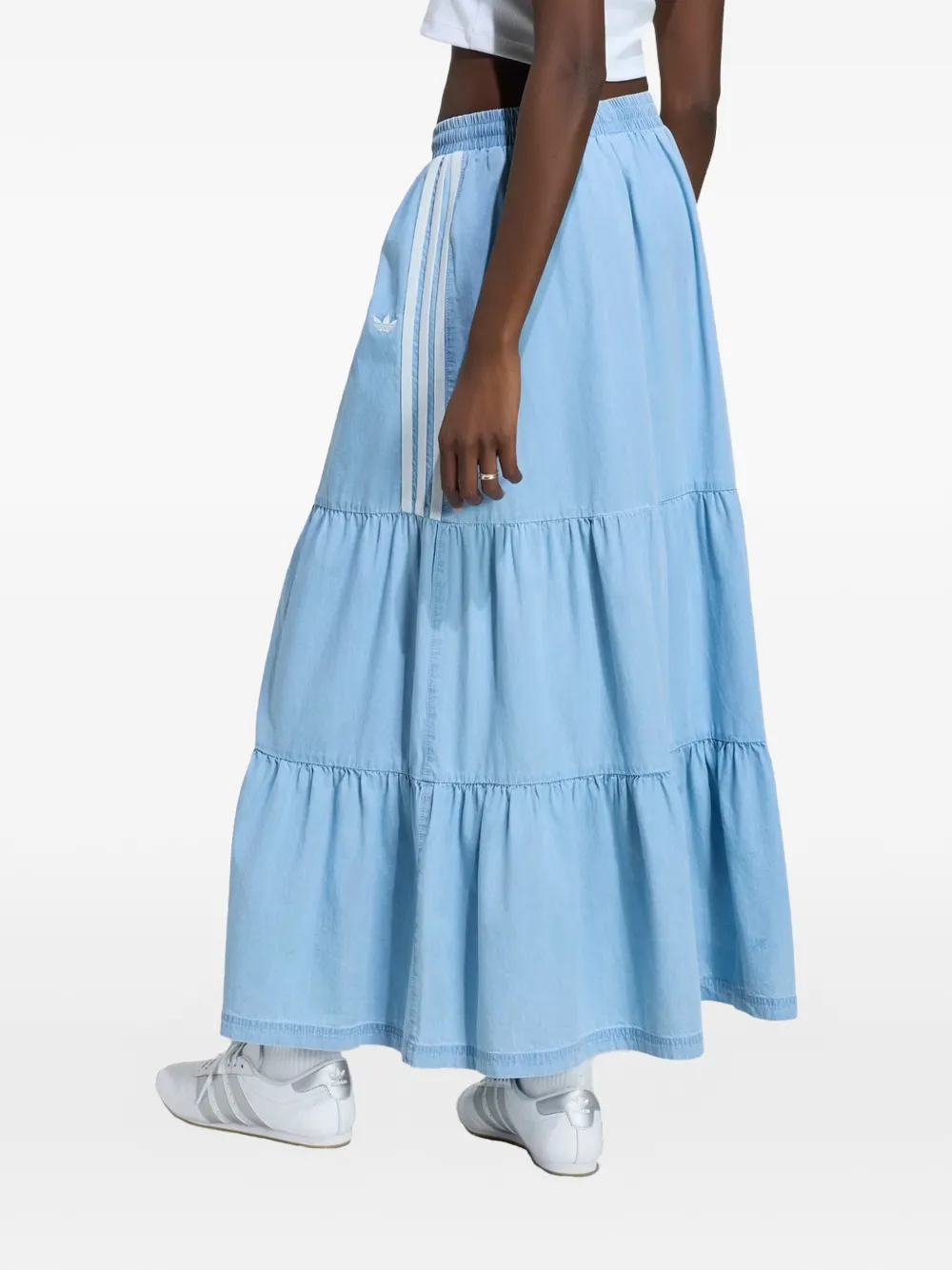  Adidas Gonna Lunga Summer Glow Con Balze - Blu 