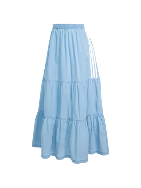 adidas tiered side-stripe maxi skirt