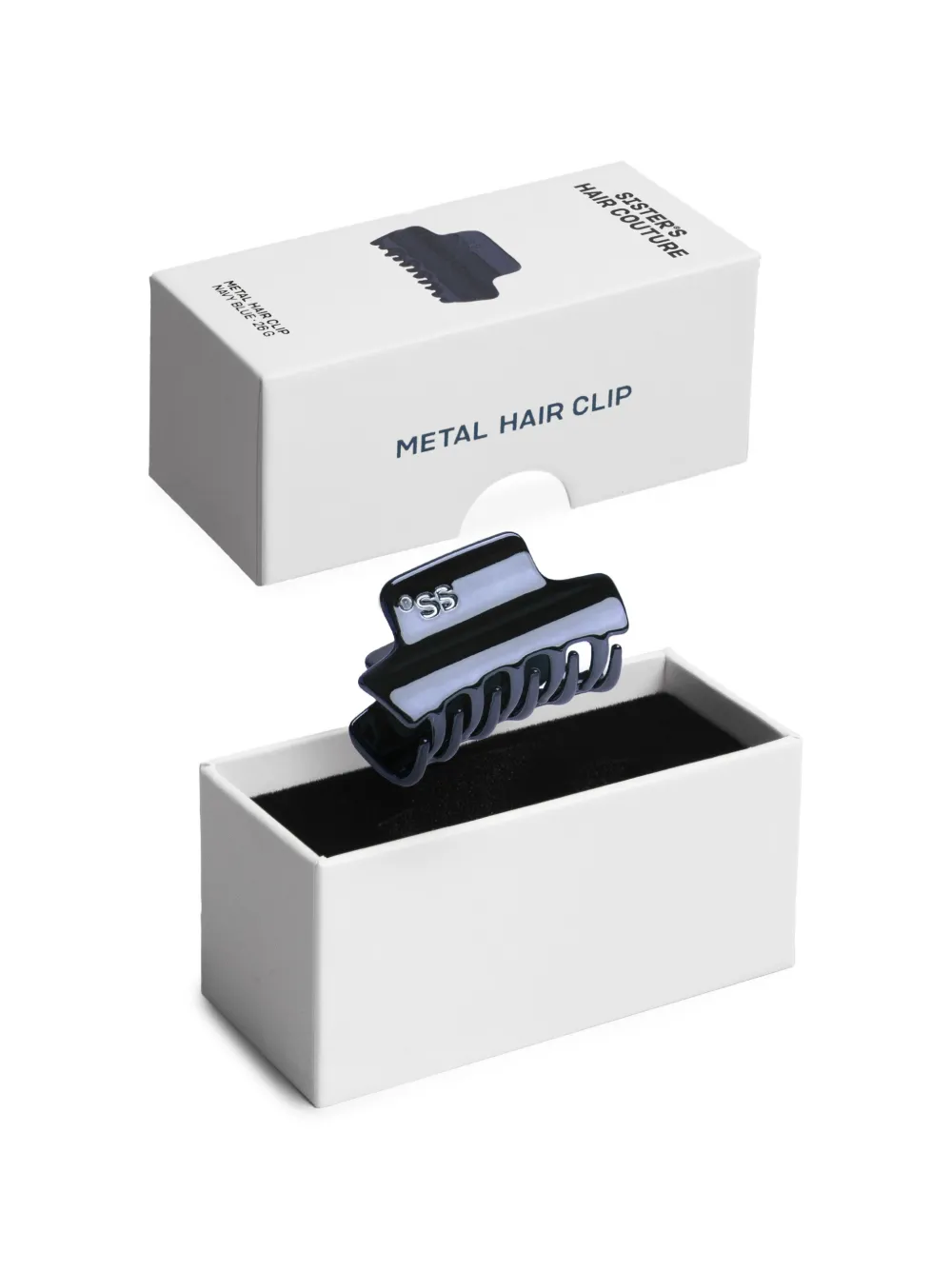 Sister’s Aroma logo-engraved metal hair clip - Blu