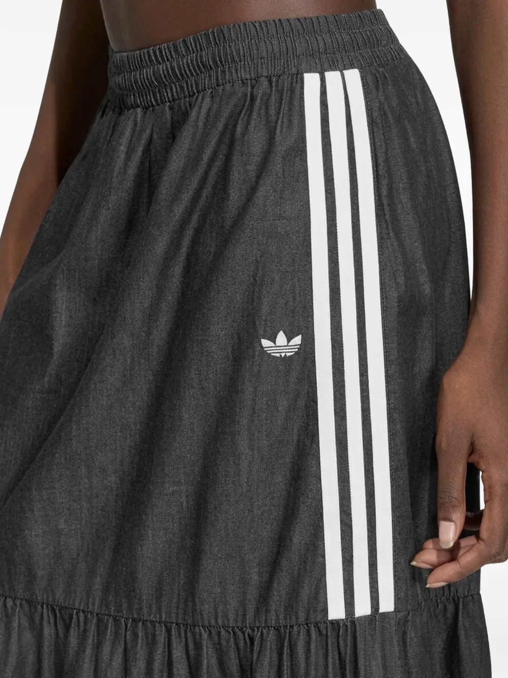 adidas Maxi-spijkerrok Zwart