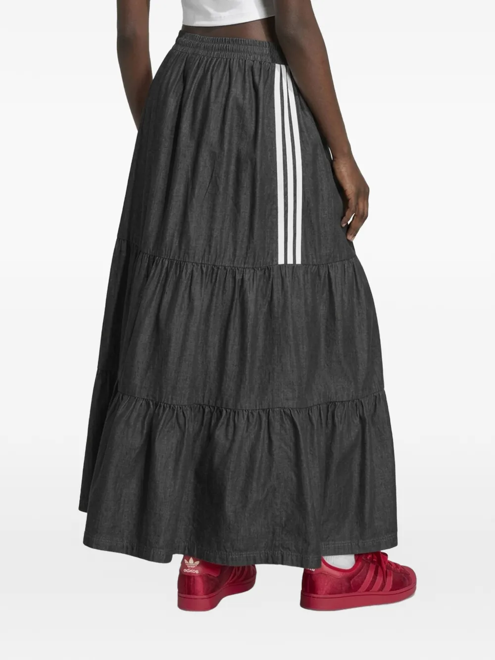 adidas Maxi-spijkerrok Zwart