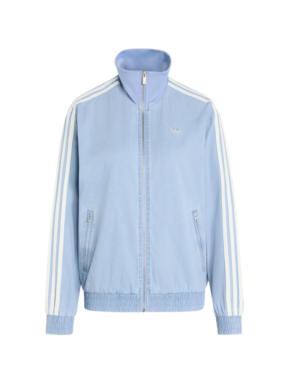 adidas Summer Glow Firebird side-stripe zip-up sweatshirt - Blu
