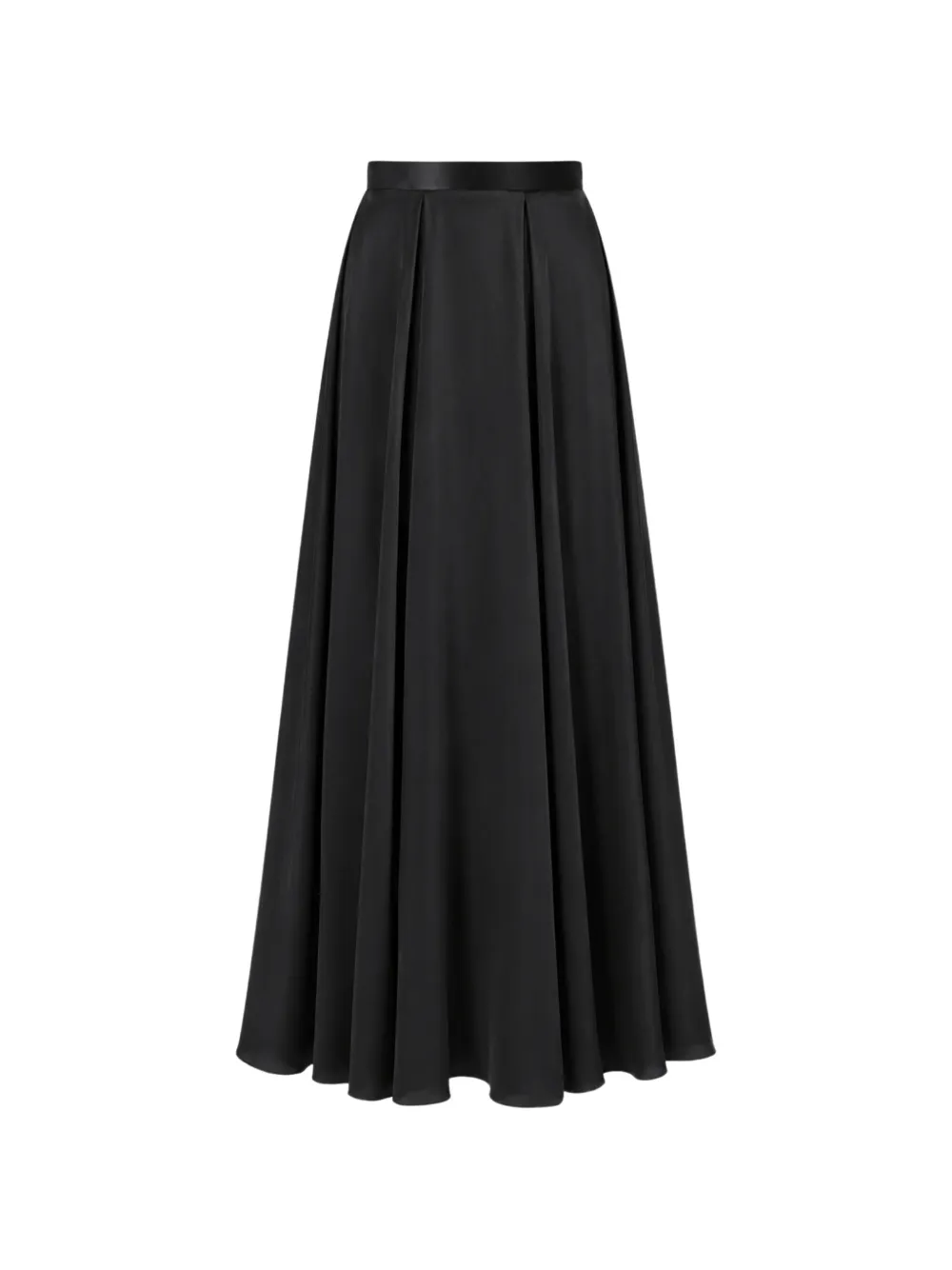 Temperley London Amerie pleated satin maxi skirt - Schwarz