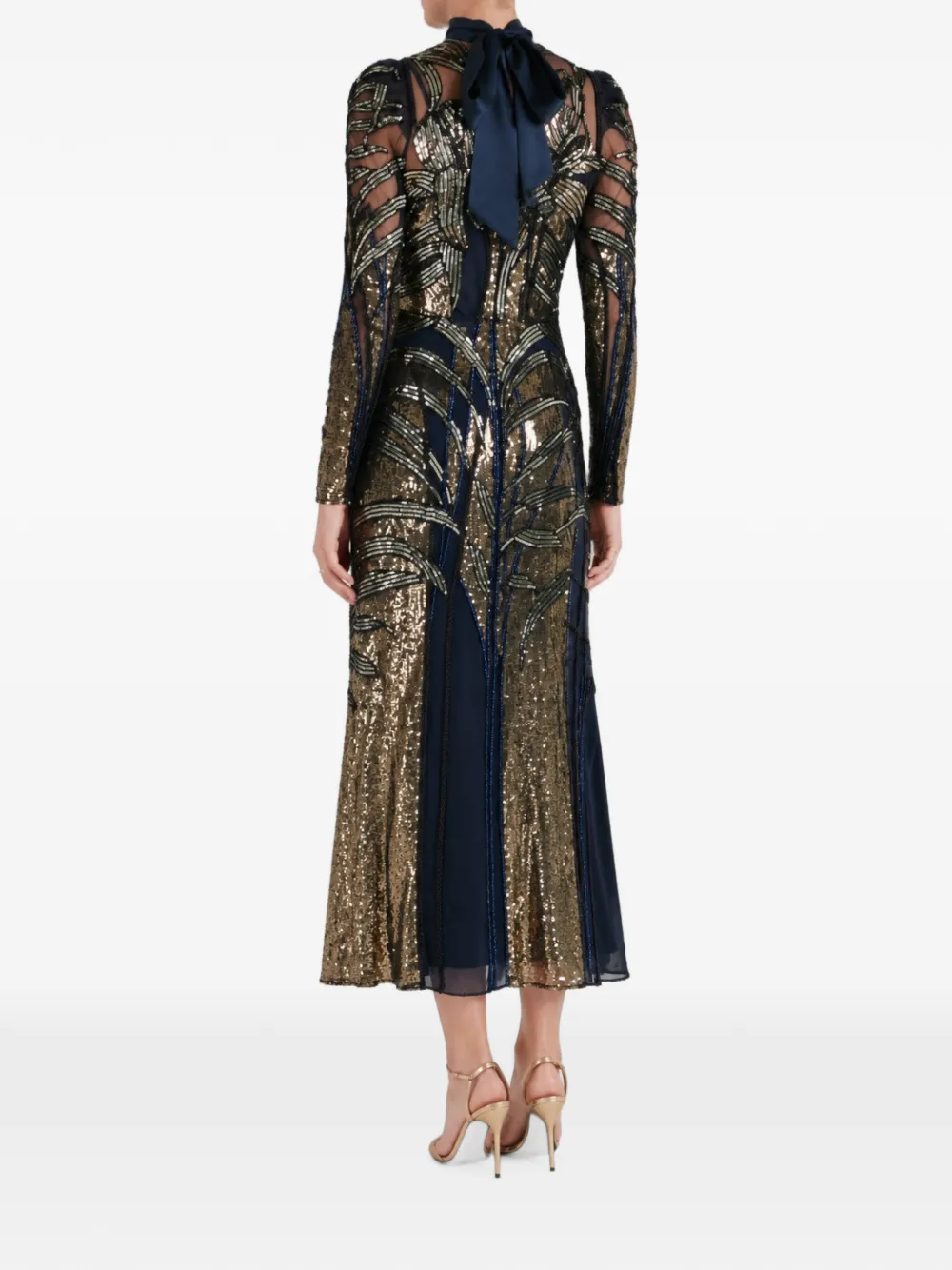 Temperley London Marianna maxi-jurk verfraaid met pailletten Goud