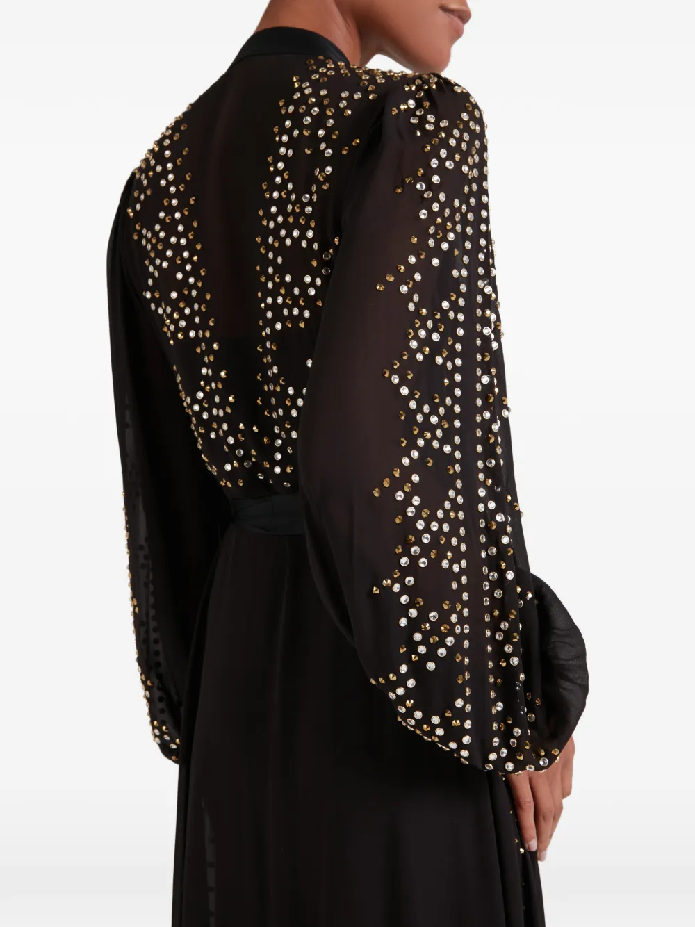 Temperley London Oberon maxi-dress verfraaid met kristallen Zwart
