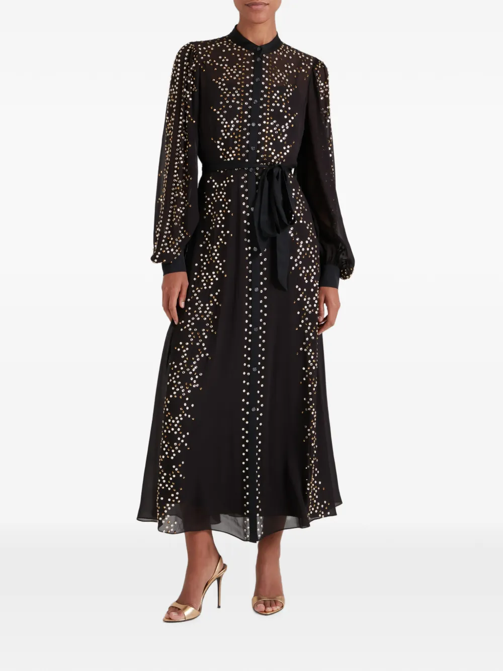 Temperley London Oberon maxi-dress verfraaid met kristallen Zwart