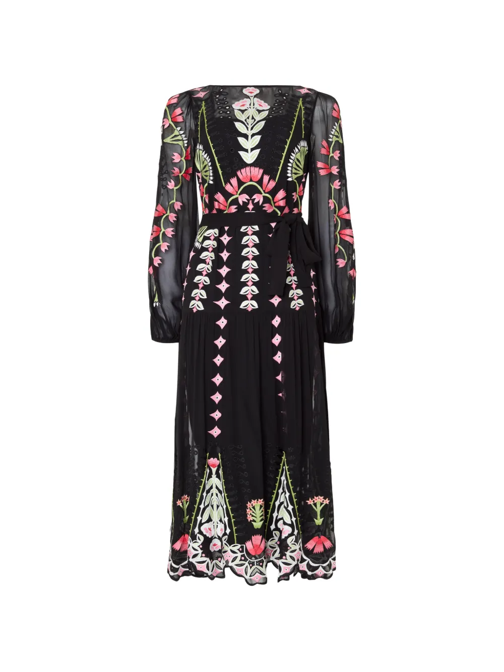 Temperley London Rosalba embroidered midi dress - Black