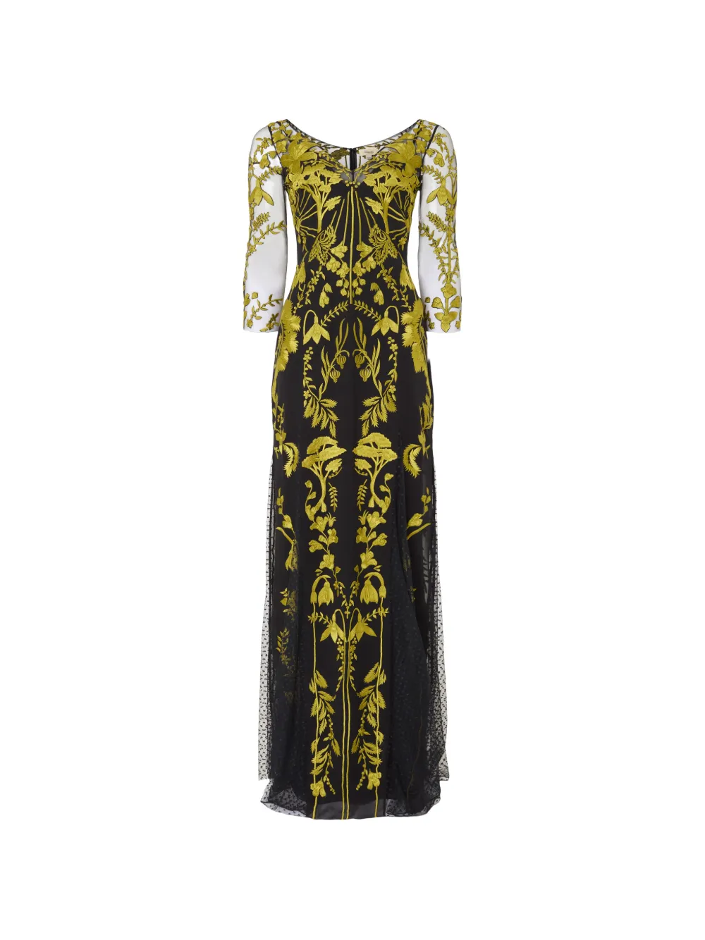 Temperley London Thisbe V-neck gown - Nero