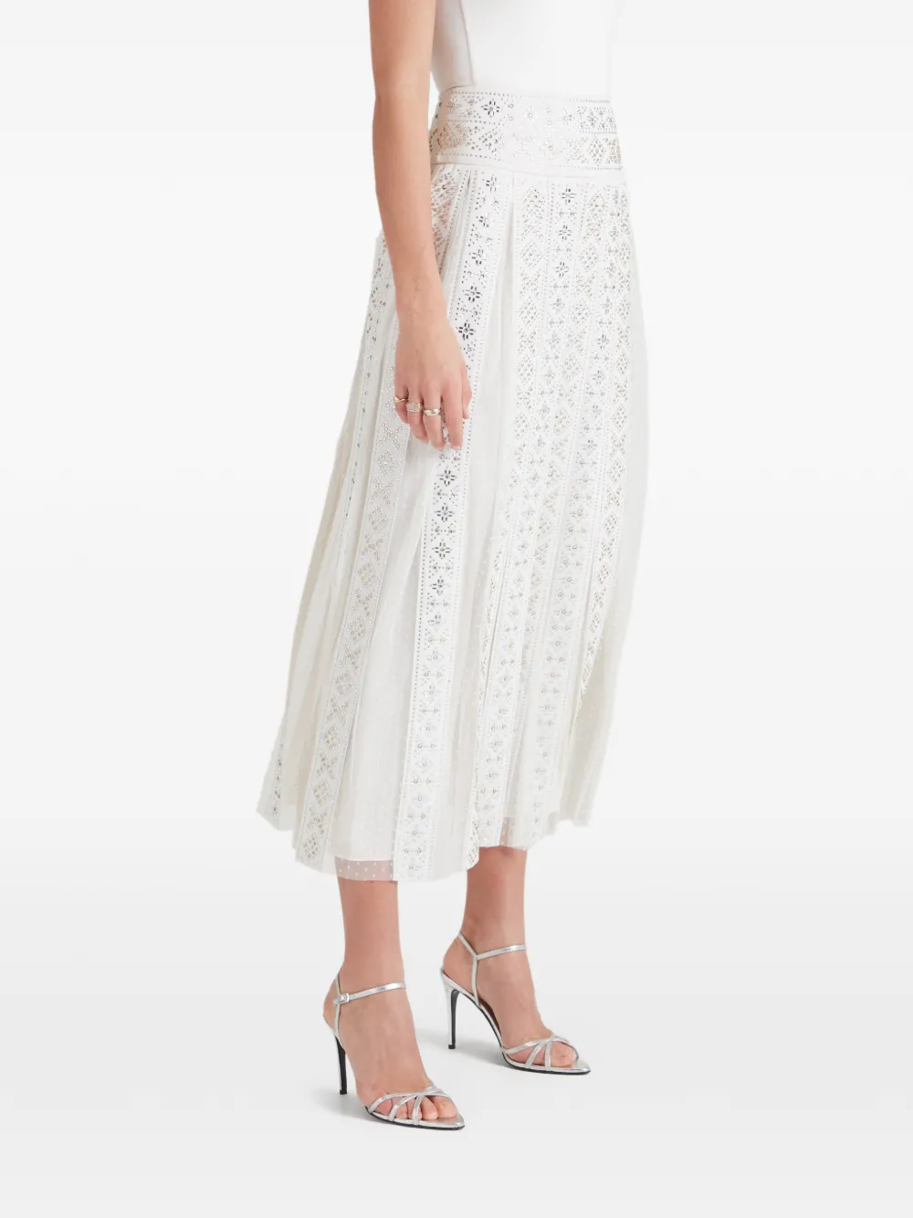 Temperley London Gallantry midi-rok Beige