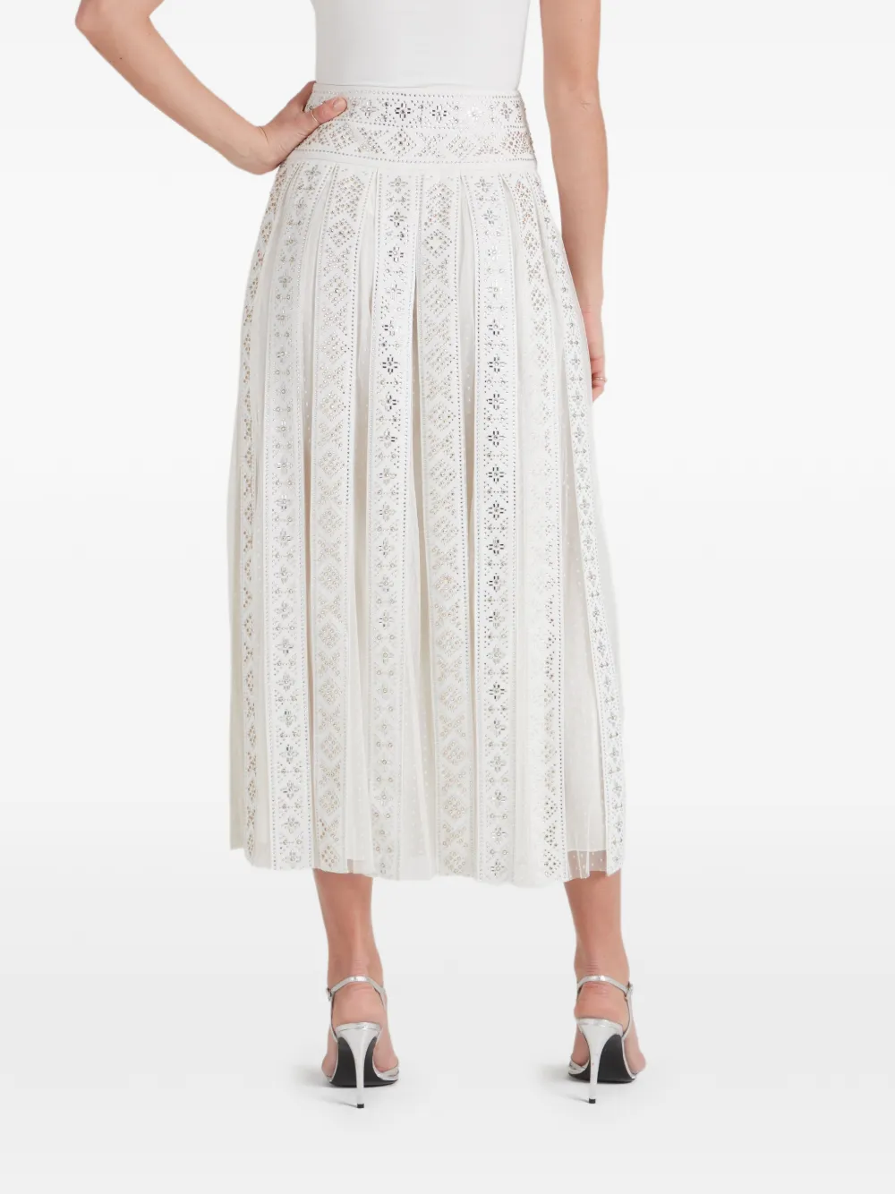 Temperley London Gallantry midi-rok Beige