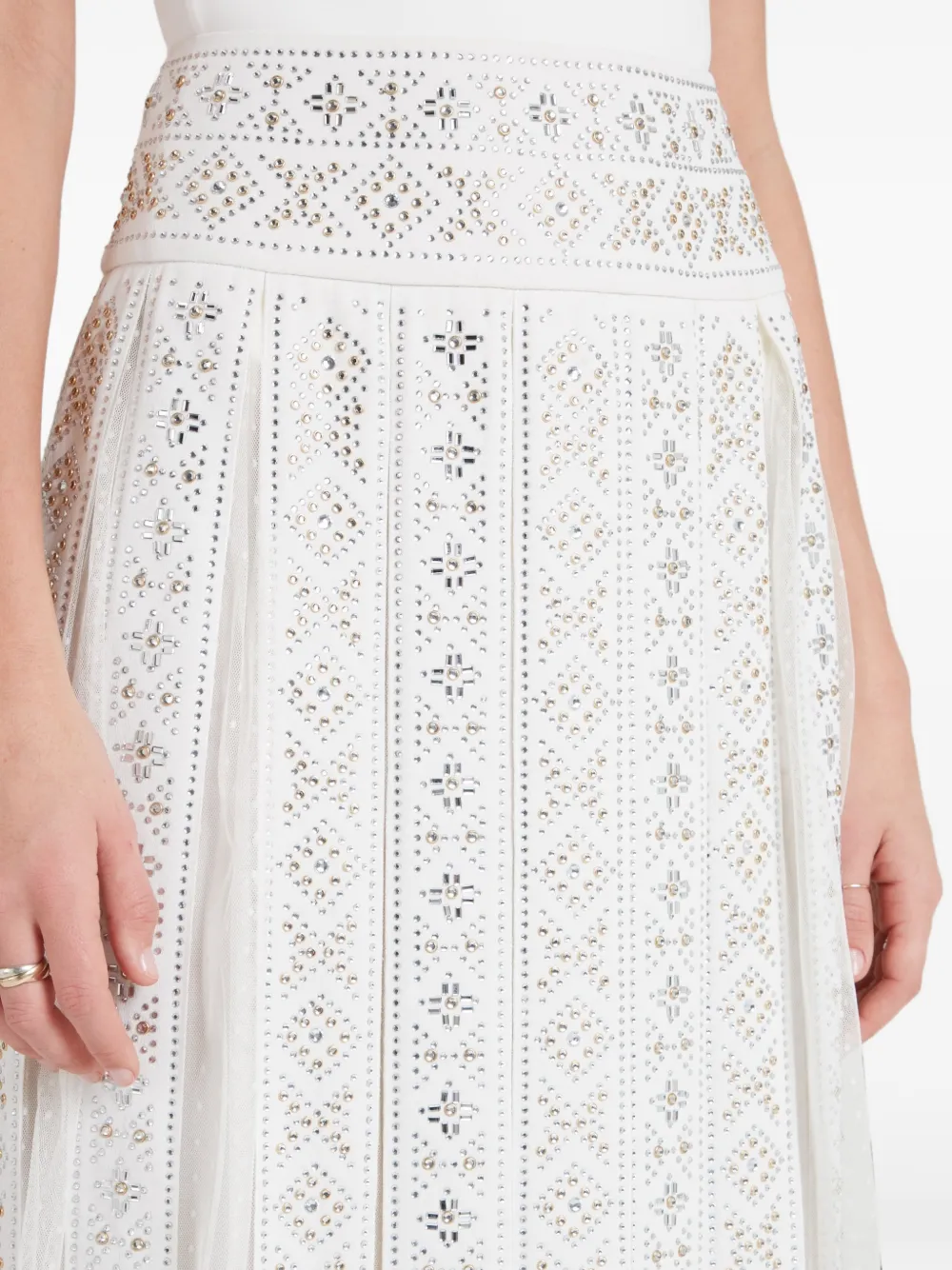 Temperley London Gallantry midi-rok Beige