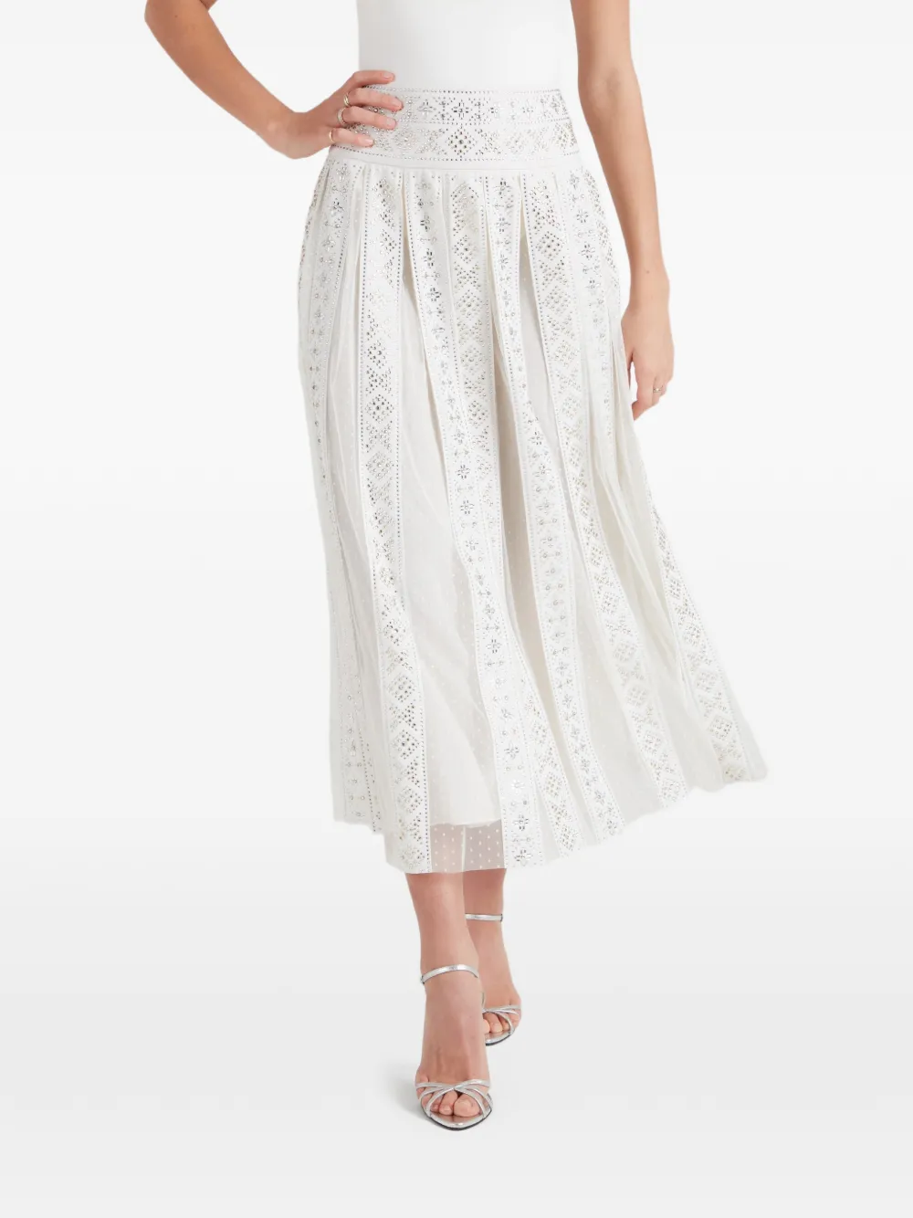 Temperley London Gallantry midi-rok Beige