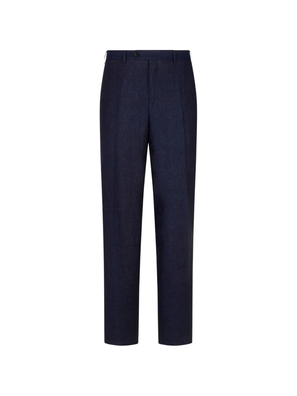 Canali pressed-crease linen trousers - Blu
