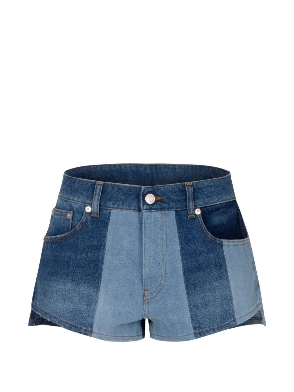 Coperni patchwork denim shorts - Blau