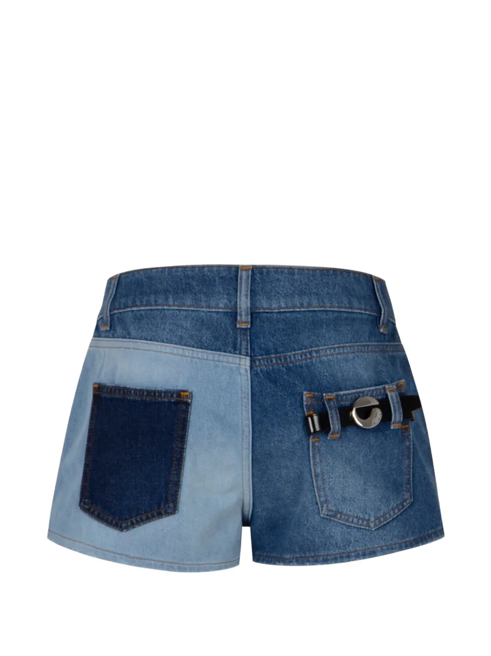  Coperni Patchwork Denim Shorts - Bleu 