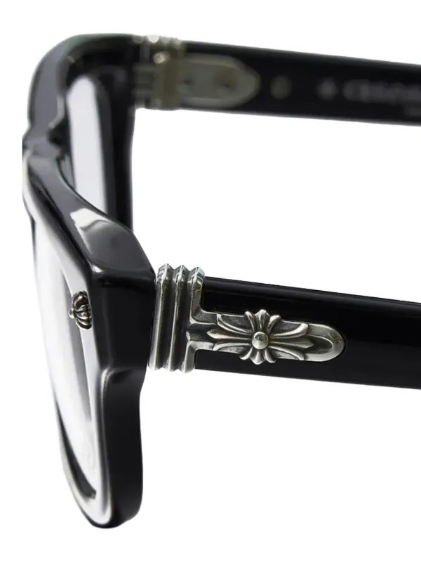 Chrome Hearts square-frame Glasses | Black | FARFETCH UK