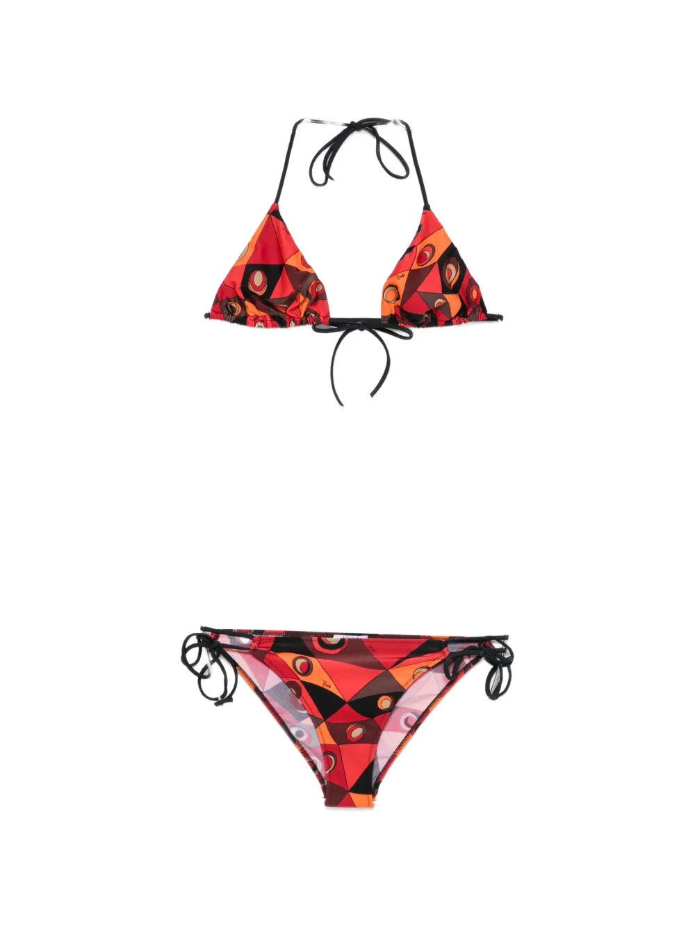PUCCI geometric-print triangle bikini - Orange