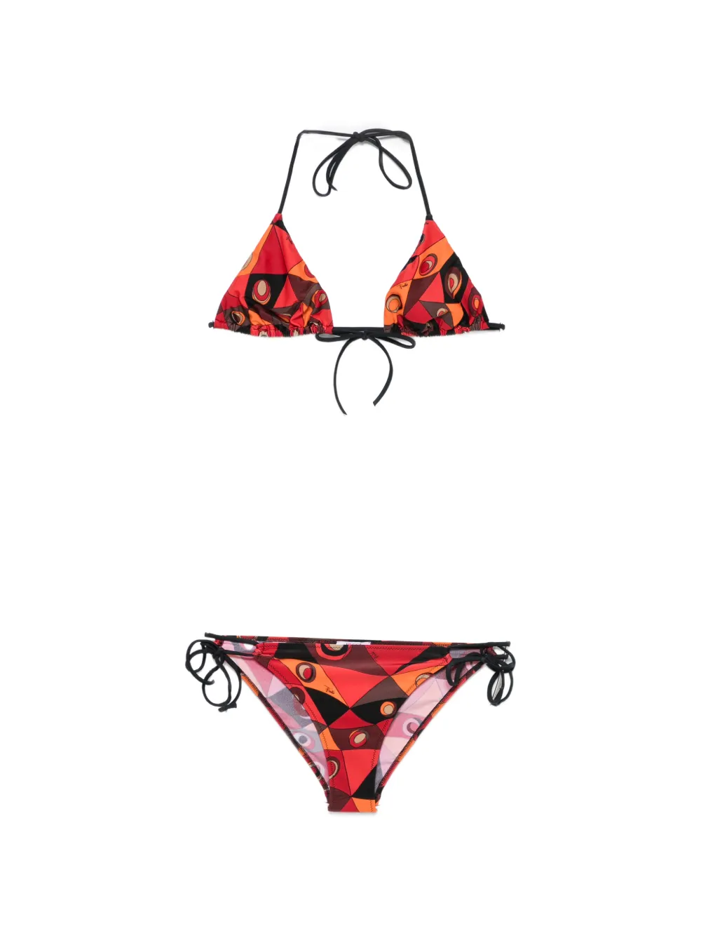PUCCI geometric-print triangle bikini - Arancione