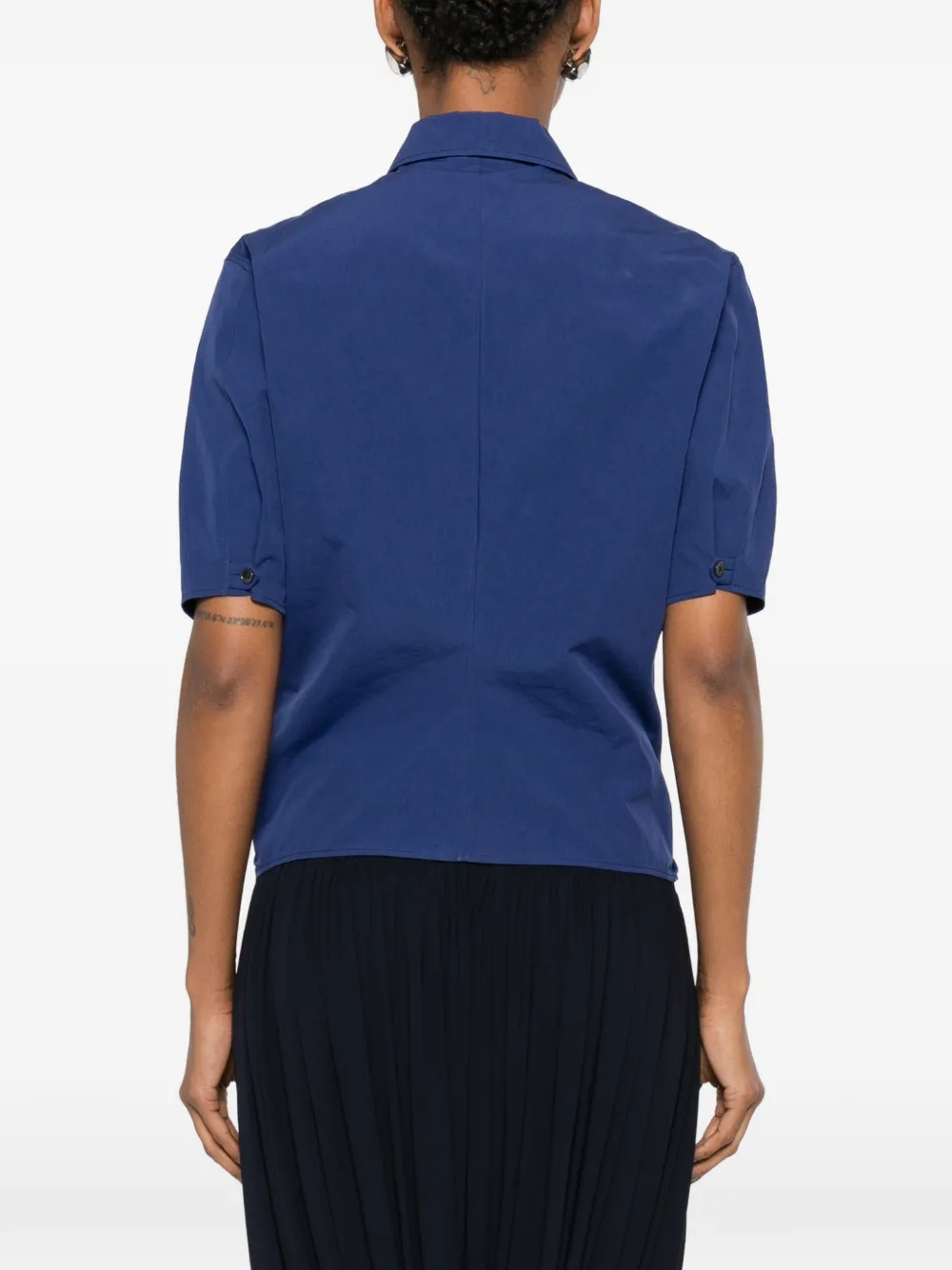 Jil Sander blouse met korte mouwen Blauw
