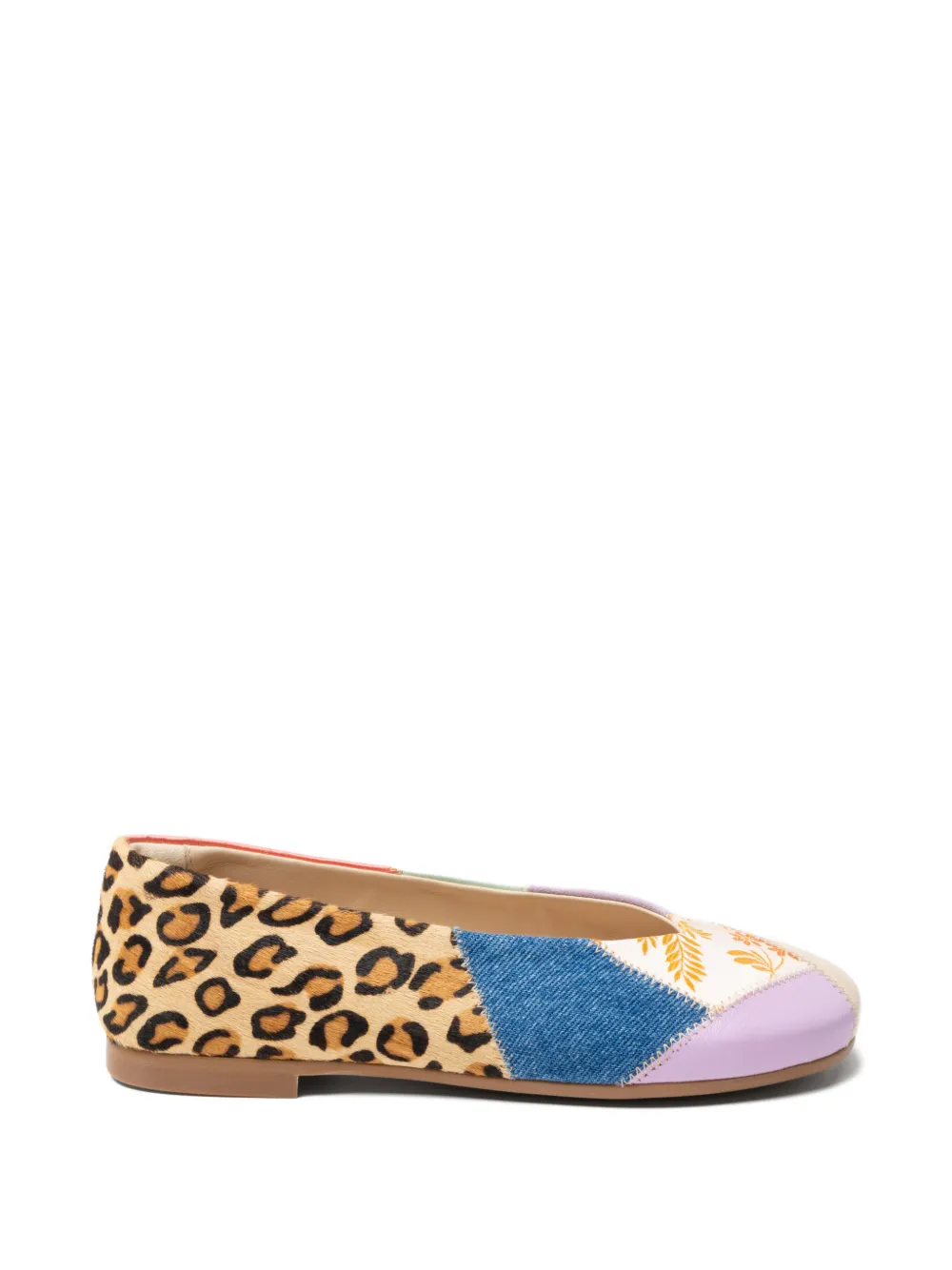 Tales of Two Gabriella patchwork ballet flats - Marrone