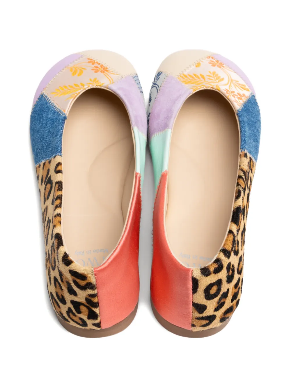 Tales of Two Gabriella ballerina's met patchwork Bruin