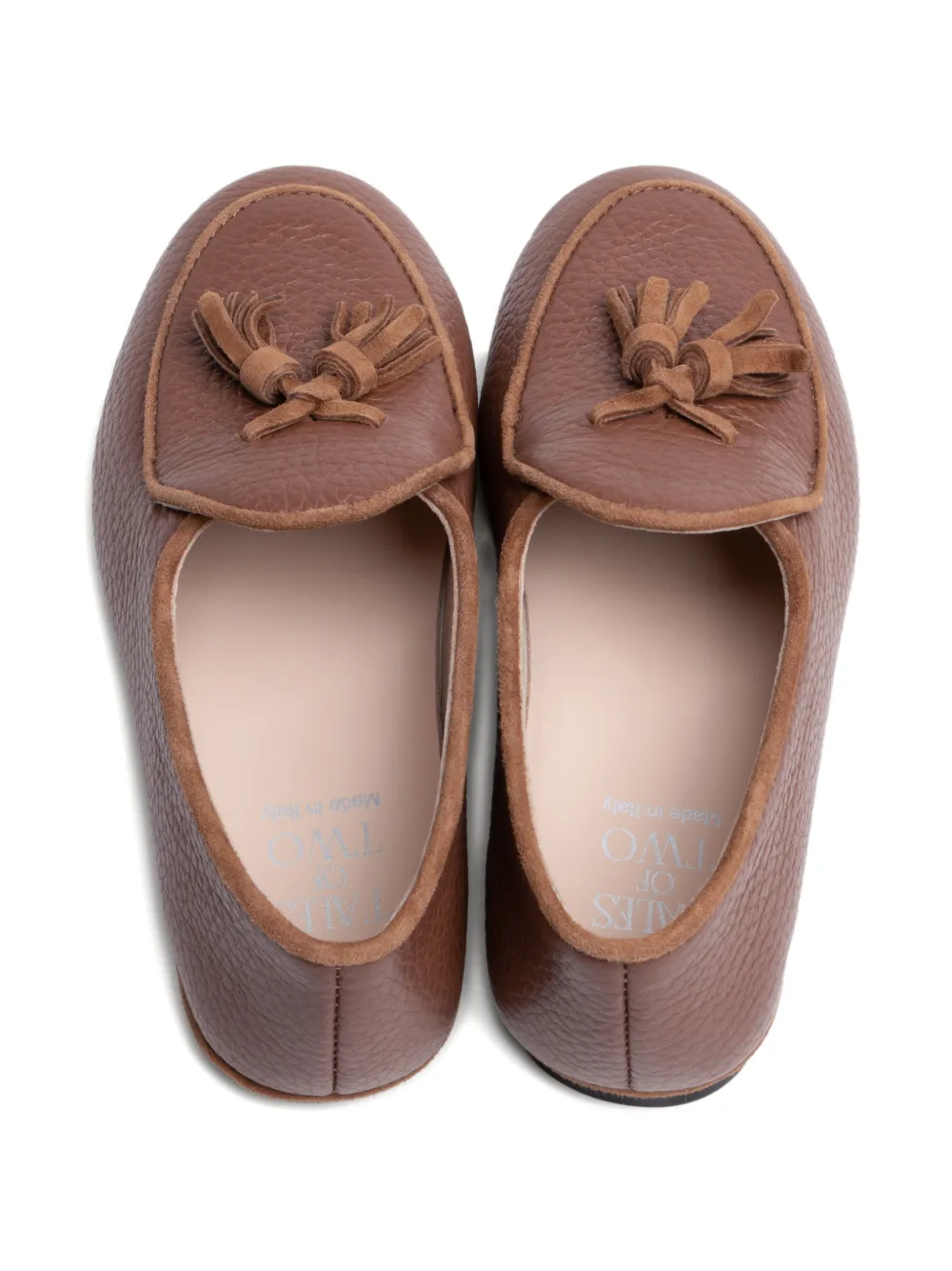 Tales of Two Zayan leren loafers met kwastjes Bruin
