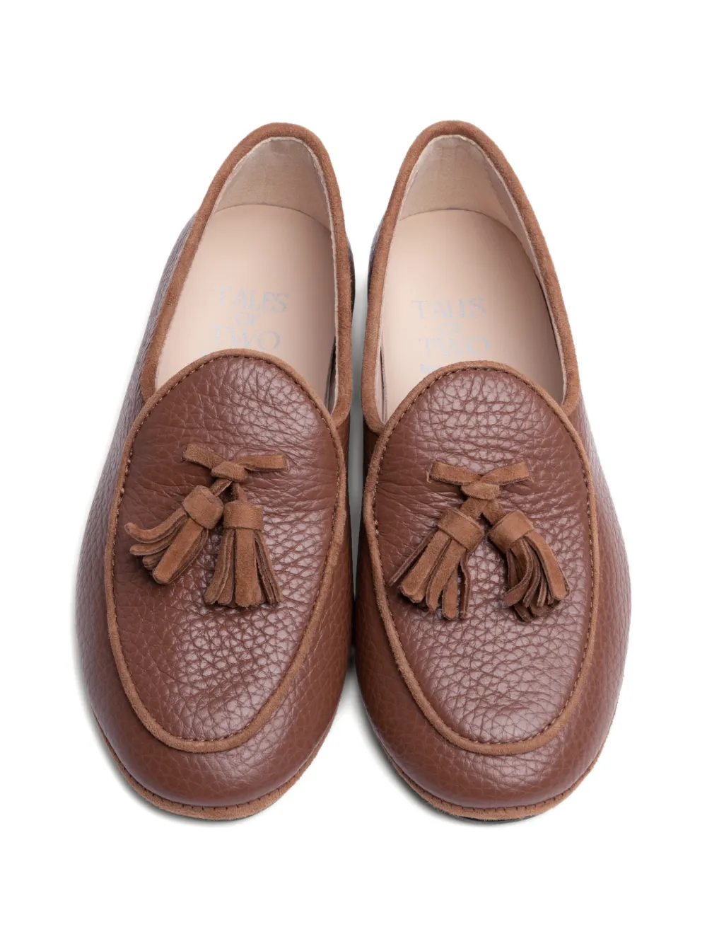 Tales of Two Zayan leren loafers met kwastjes Bruin