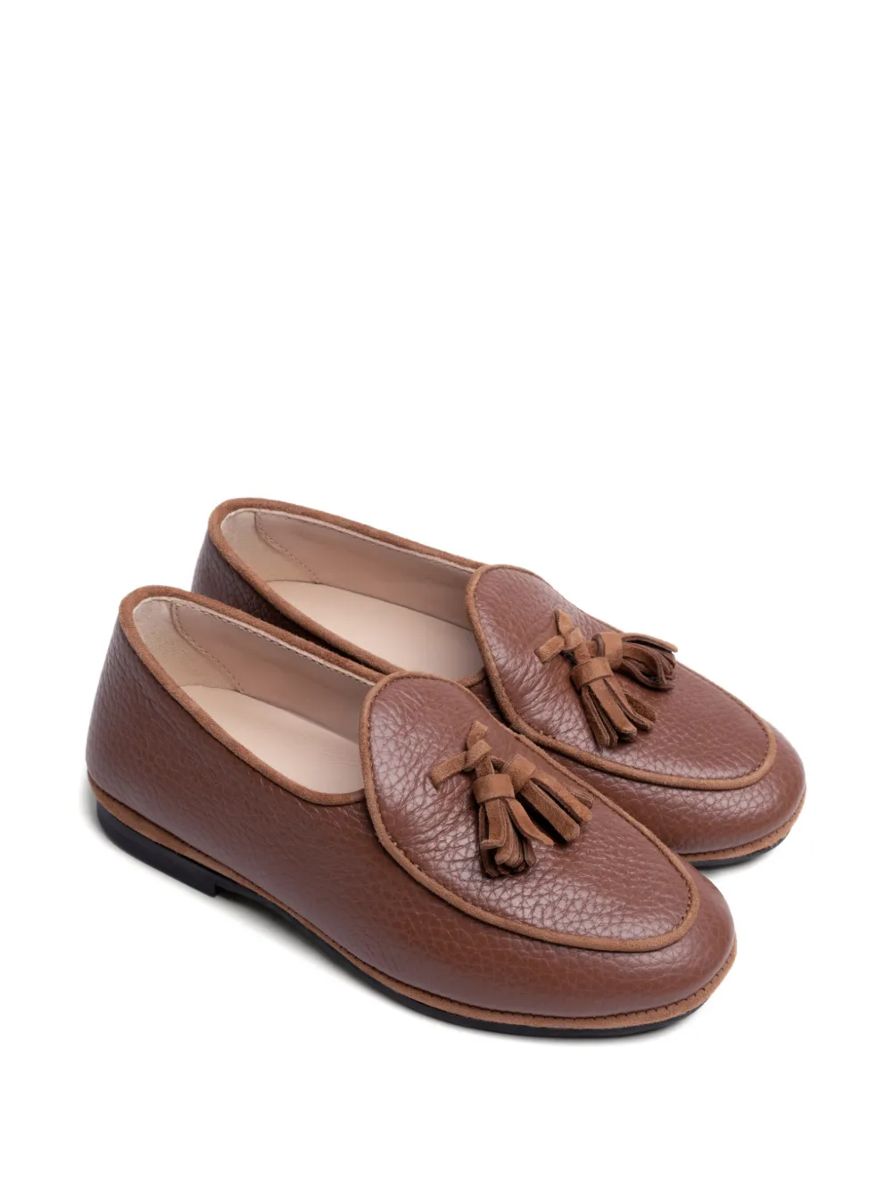 Tales of Two Zayan leren loafers met kwastjes Bruin