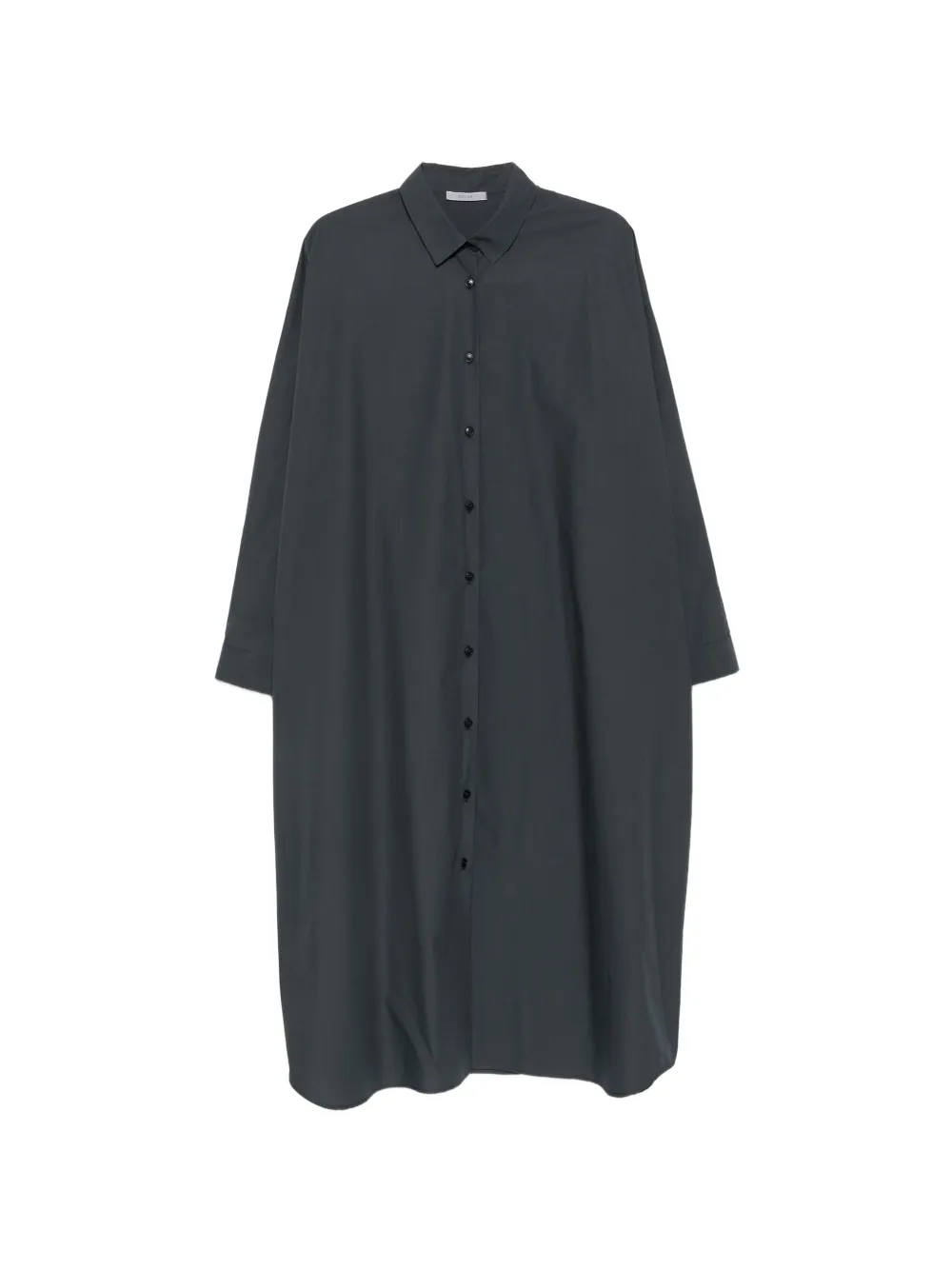 Dusan long-sleeve button-down midi dress - Grigio