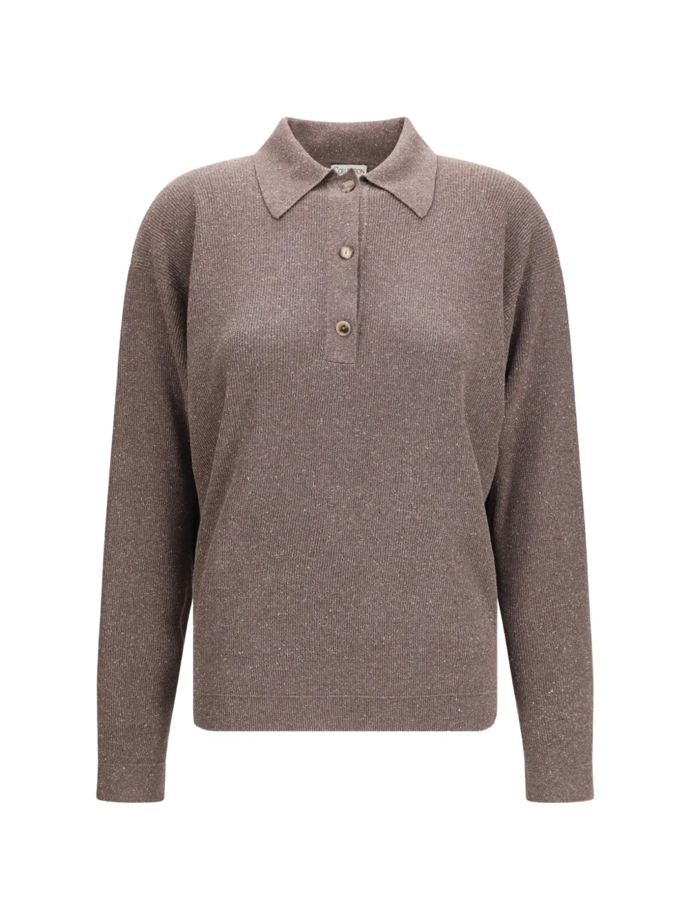 Calvin Klein Helga ribbed-knit polo shirt - Brown