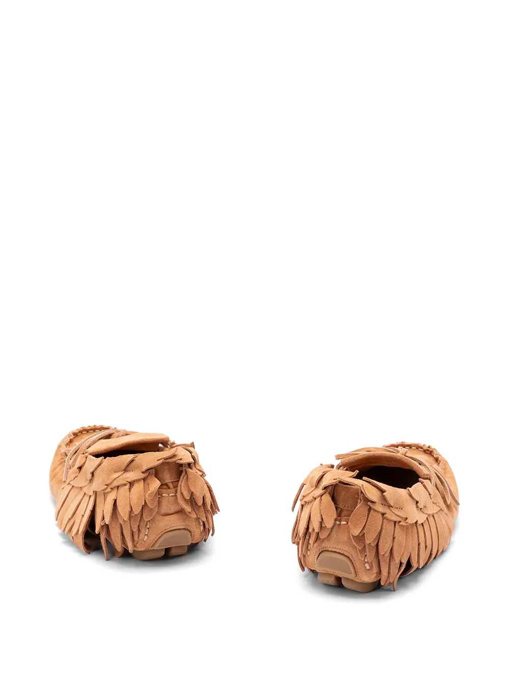 Alberta Ferretti fringe-trimmed bow-detail loafers Bruin