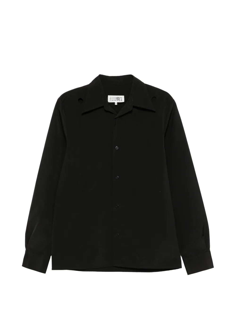 MM6 Maison Margiela Camicia a maniche lunghe con cut-out - Nero