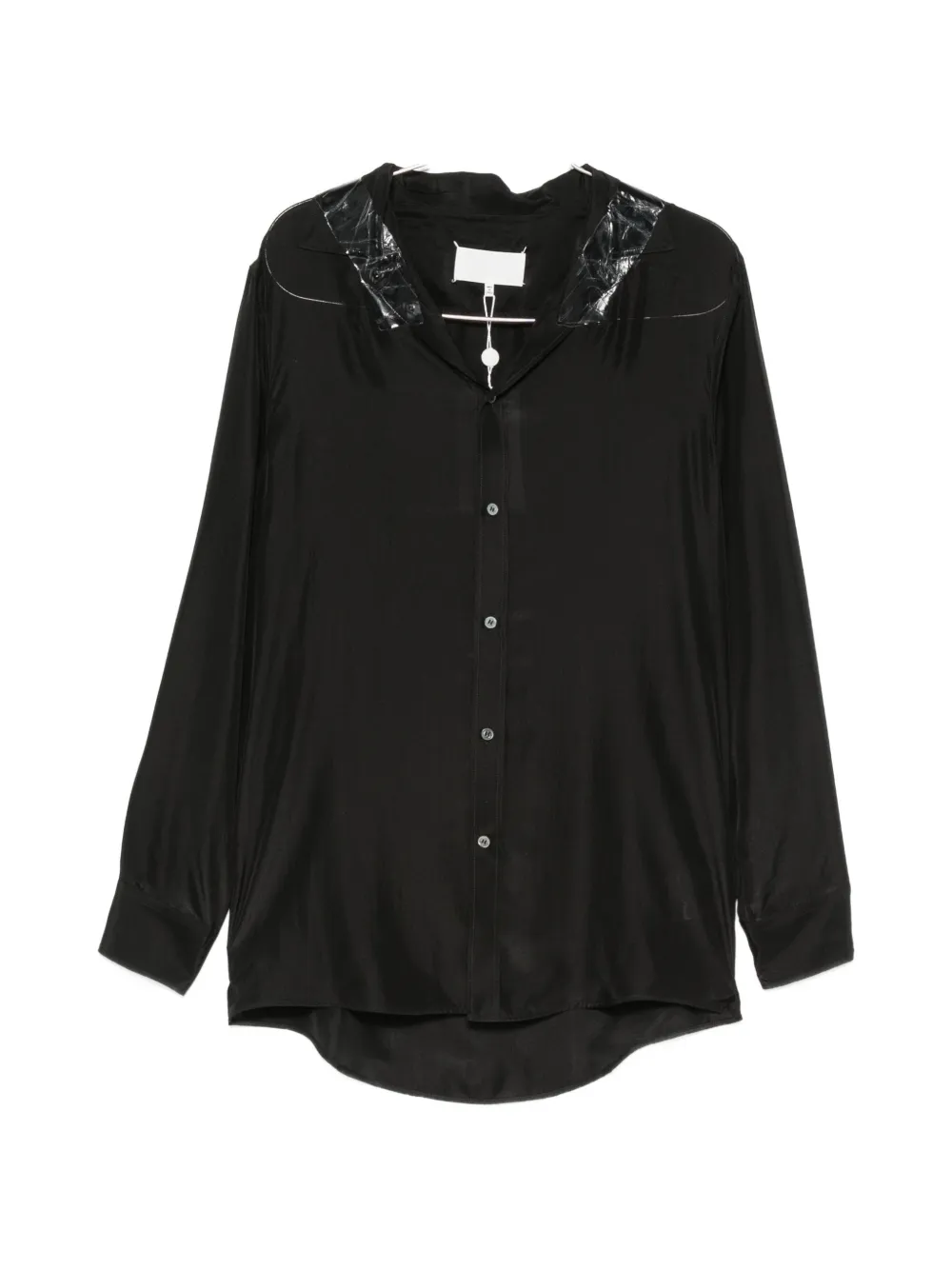 Maison Margiela tape-detail long-sleeve shirt - Schwarz