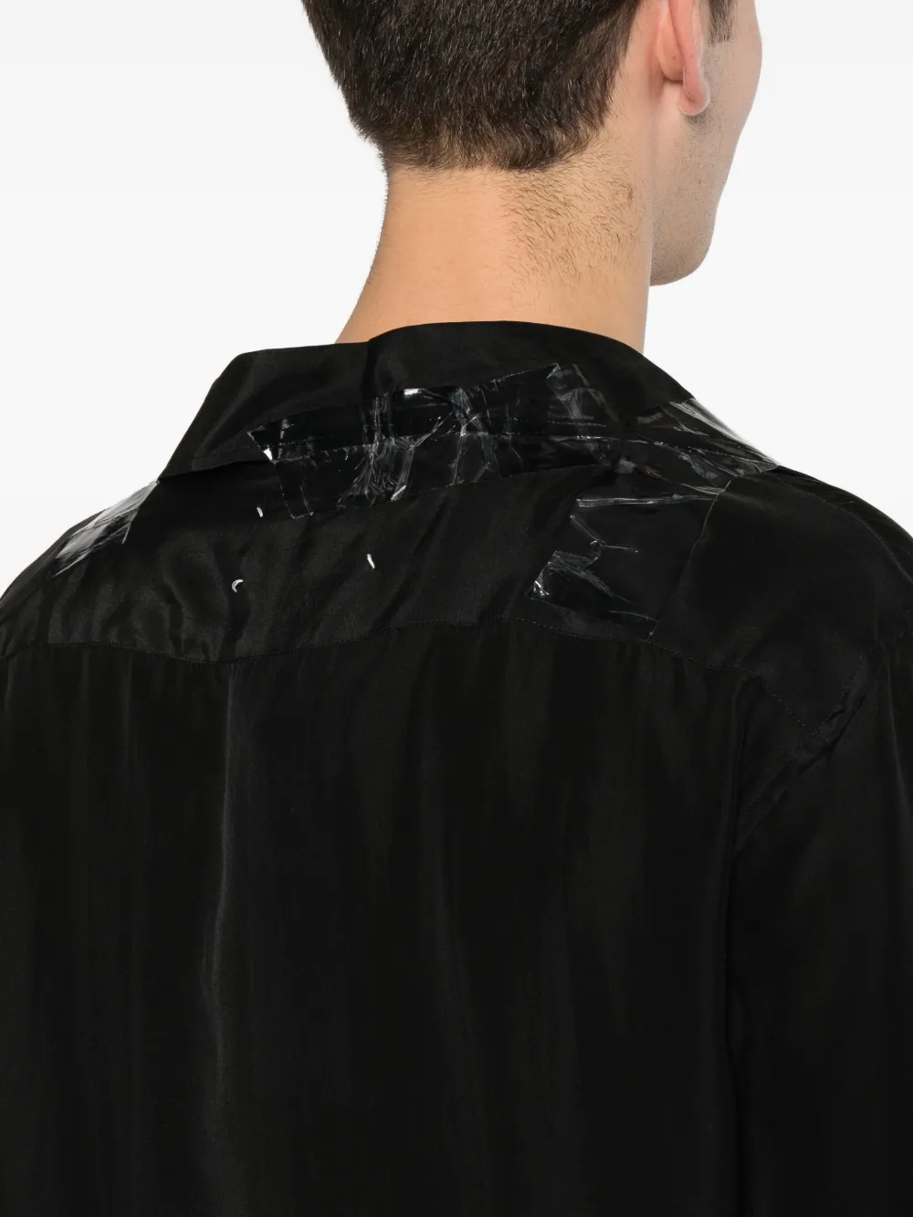 Maison Margiela Overhemd met banddetail en lange mouwen Zwart